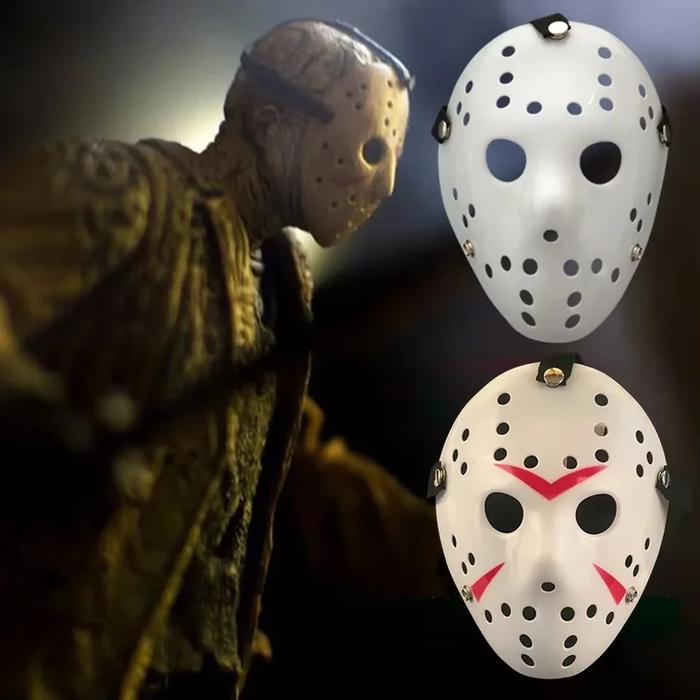 Adult Men's Realistic Jason Voorhees Hockey Mask from Friday the 13th Iconic Horror Movie Prop for H