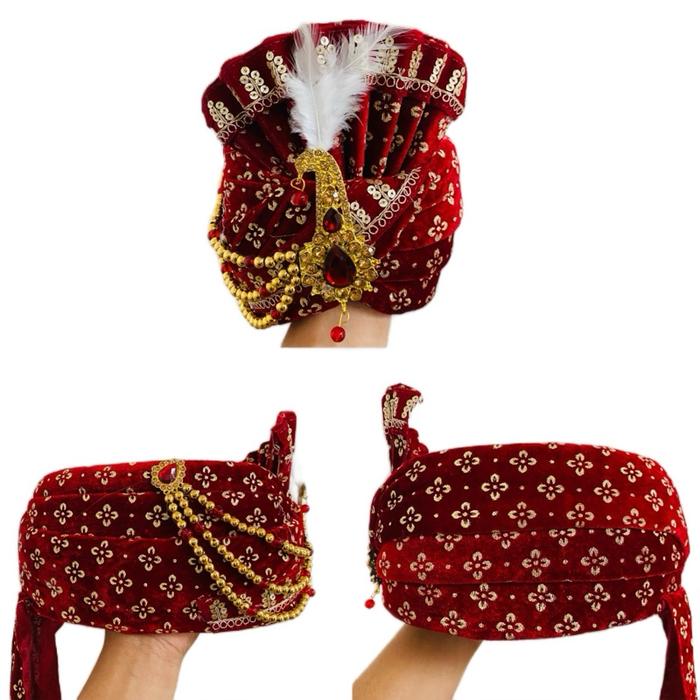 ￼Turban India Premium  (4) Topi Untuk Pengantin Pria / Topi India / Topi Pengantin Pria