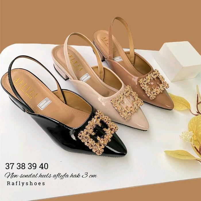 AFLYFA Sandal Wanita Heels Hak 3cm AF4 Premium High Quality