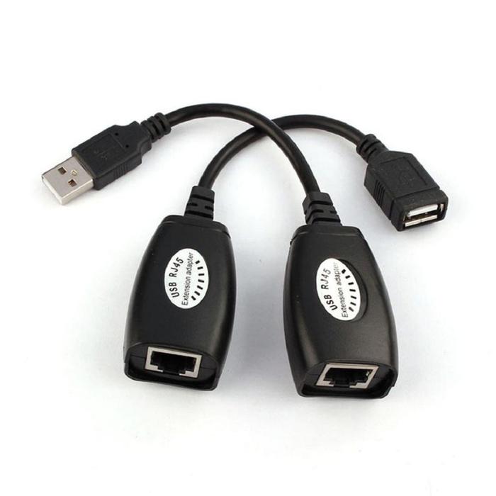 USB RJ45 Extension Adapter USB RJ45 Extender 150 Ft USB Adapter RJ45 Extension Extender Perpajangan