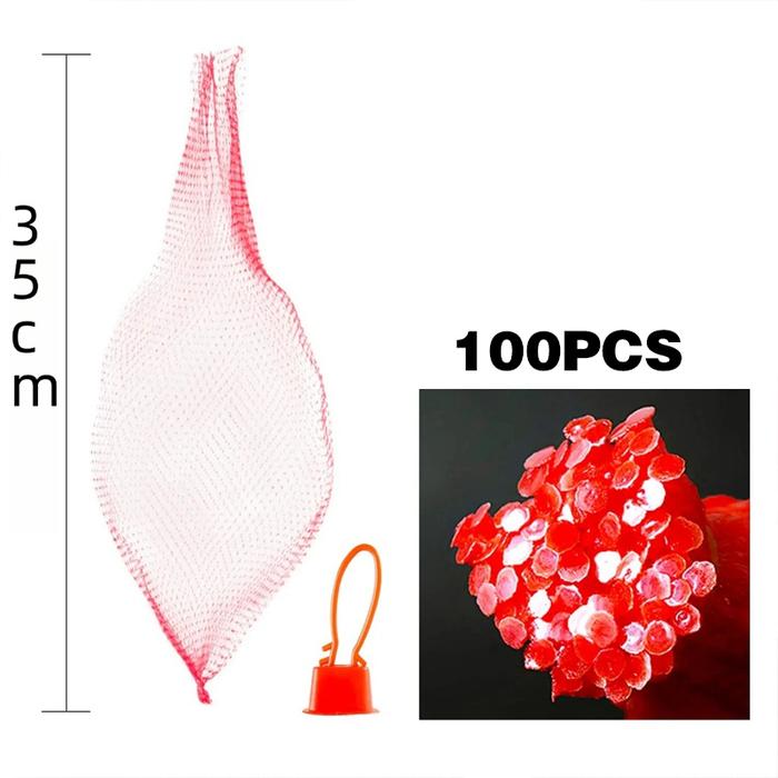 100pcs Gantungan Jaring Buah Sayur / Jaring Buah Roll Kecil Hanger Polynet Jaring Buah Buahan