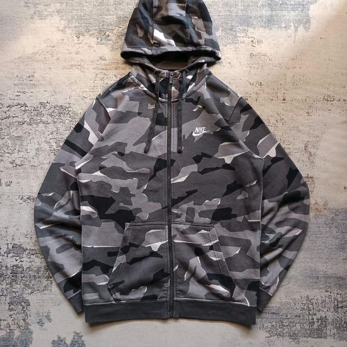 Zip Hoodie Nike CAMO rare item logo bordir