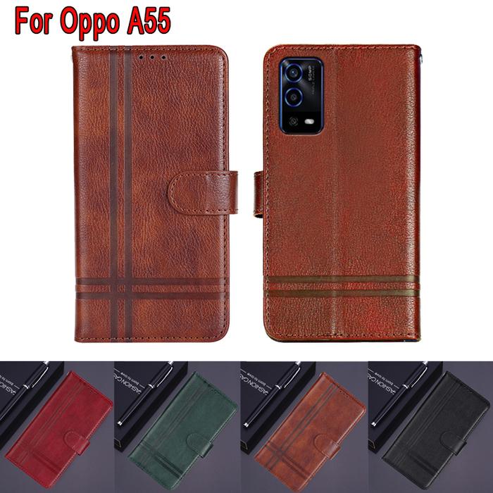 OppoA55 New Flip Phone Cover For Oppo A55 Case Stand Wallet Protector