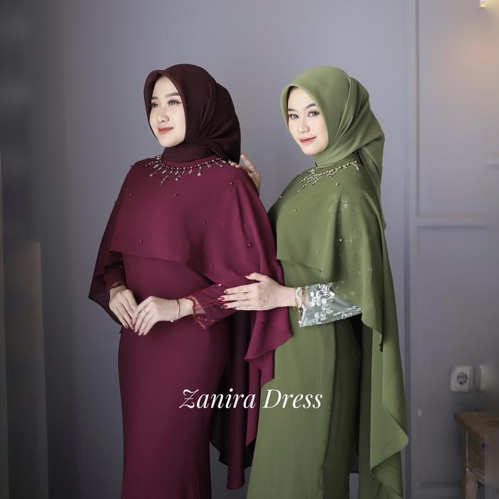 Zanira Dress Kondangan Ceruty Menutup Dada