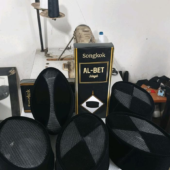Songkok Hitam Silegit Al-Bet - Model Terbaru
