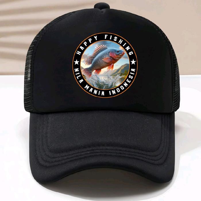 Topi jaring trucker original mancing nila mania indonesia