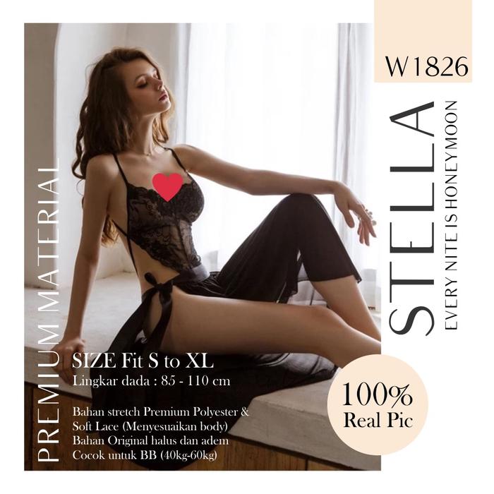 LindaGalz - Sexy Lingerie Jumbo Big Size  Baju Tidur Wanita Sexy Lingering Wanita Baju Dinas Malam W