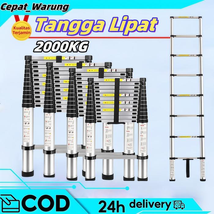 Tangga Lipat Teleskopik Telescopic Multifungsi Telescopic Ladder Tangga Lurus 5.8M
