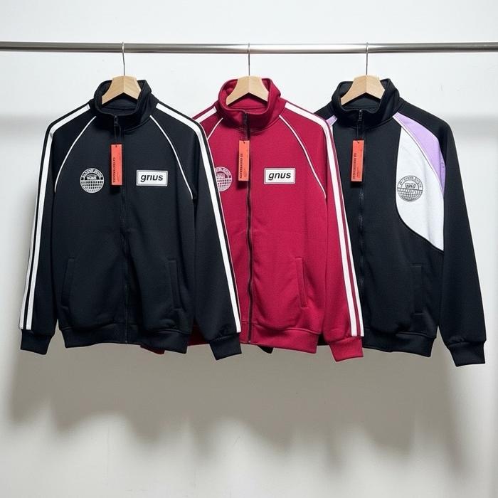 She Genious Head Jaket Trak Top Tracktop Suit Casual Bahan Cotton Fleece Double Resleting Vintage Mo