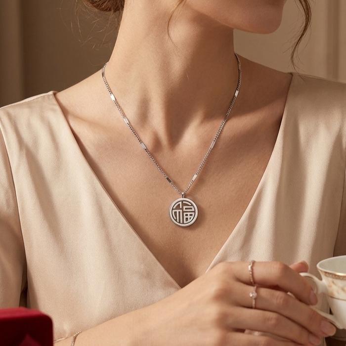 Ds F05 Kalung Amulet Penarik Rezeki - Perhiasan Elegan untuk Menarik Keberuntungan dan Rezeki