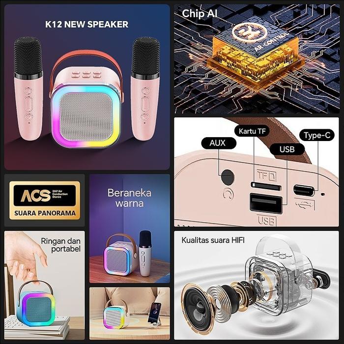 Speaker Bluetooth karaoke Speaker Portable with MIC Bluetooth Mini Speaker MP3 Player Full Bass Wire