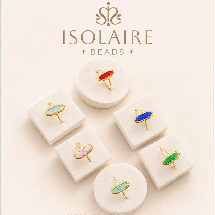 Isolaire Cincin Zirca - Cincin Batu Zircon + Stainless Steel
