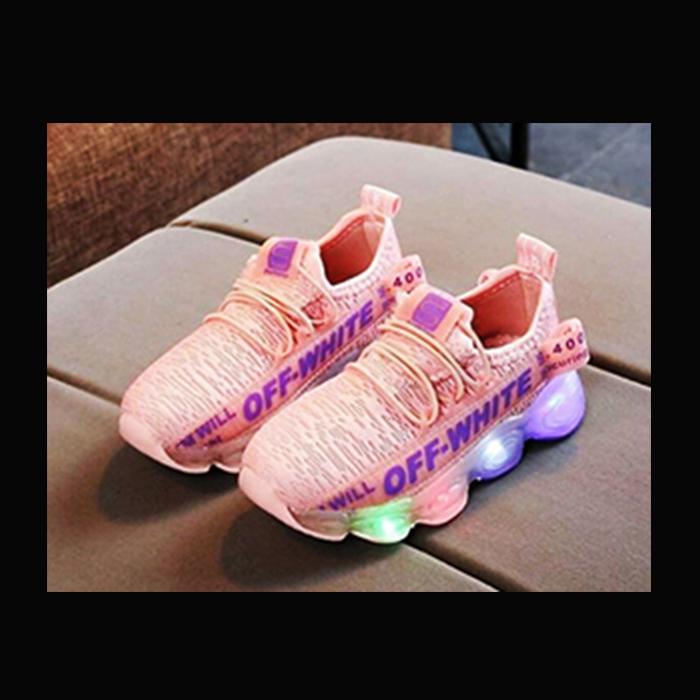 Sepatu Anak Laki-Laki Perempuan Sepatu Lampu Led  Karakter Unisex Sporty Kiddo Sneakers (ZH-SS032)