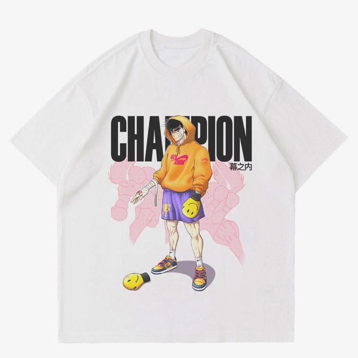[COD]KAOS ANIME BOXING HAJIME NO IPPO | T-SHIRT BAJU ANIME BOXING | BAJU ANIME | KAOS CHAMPION HYPEB