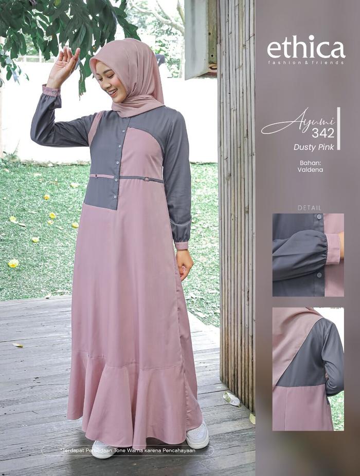 GAMIS DEWASA ETHICA AYUMI 342 WARNA DUSTY PINK