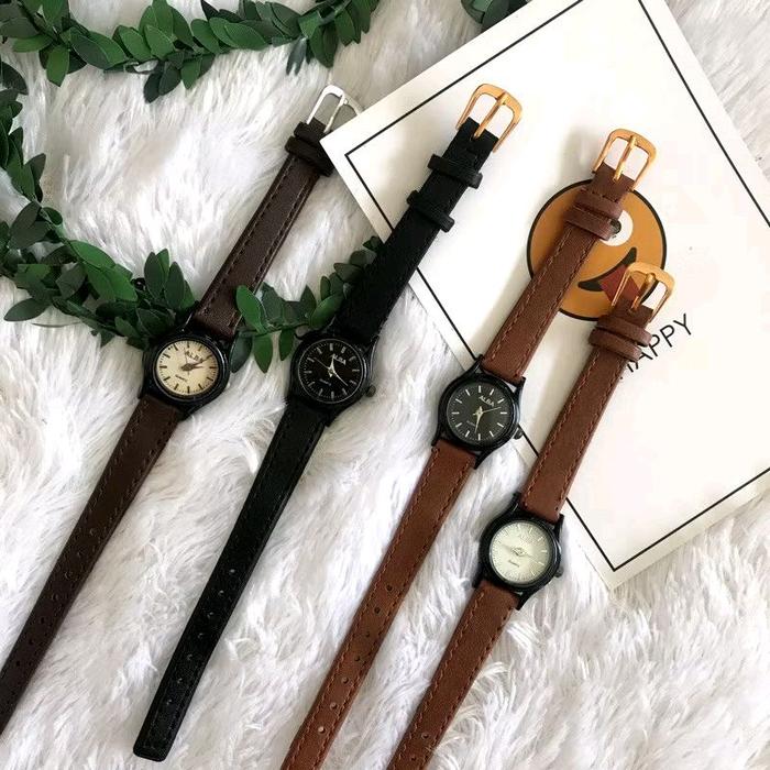 Alba Jam Tangan Wanita Alba Kecil - Jam Tangan Kecil dengan Pilihan Tali Warna Hitam dan Coklat untu