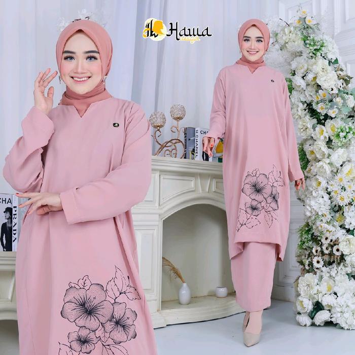 Baju Kurung Ruby malaysia melayu basiba hawadesign tunik set rok anggun bordir