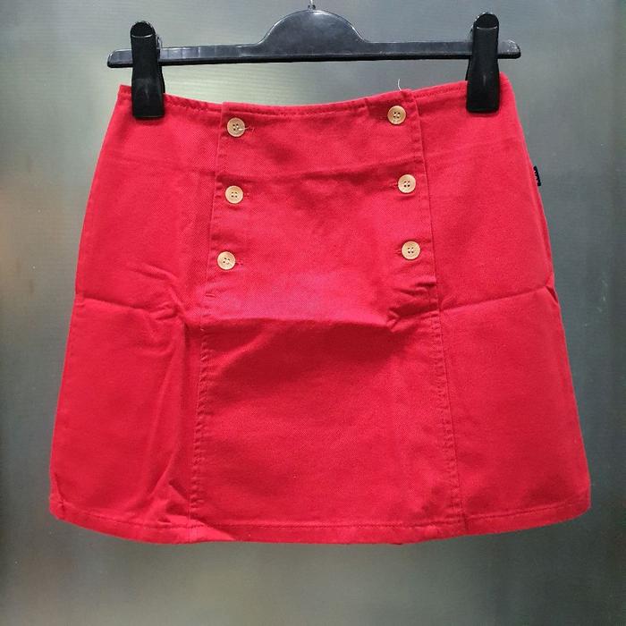 AK rok pendek merah size S second prelove preloved bawahan wanita pakaian cewek casual mido