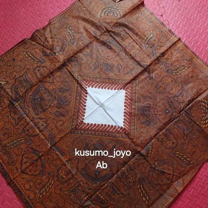 Udeng Batik Print Katun Segi Empat Merah Putih Slayer Batik 95cm x 100cm Tebal Halus untuk Iket Kepa
