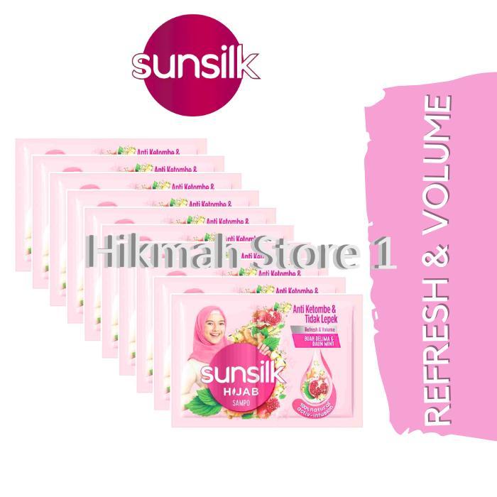 SUNSILK SHAMPOO ANTI KETOMBE 9 ml 1 renceng 12 sachet - SunsilHIjabPink