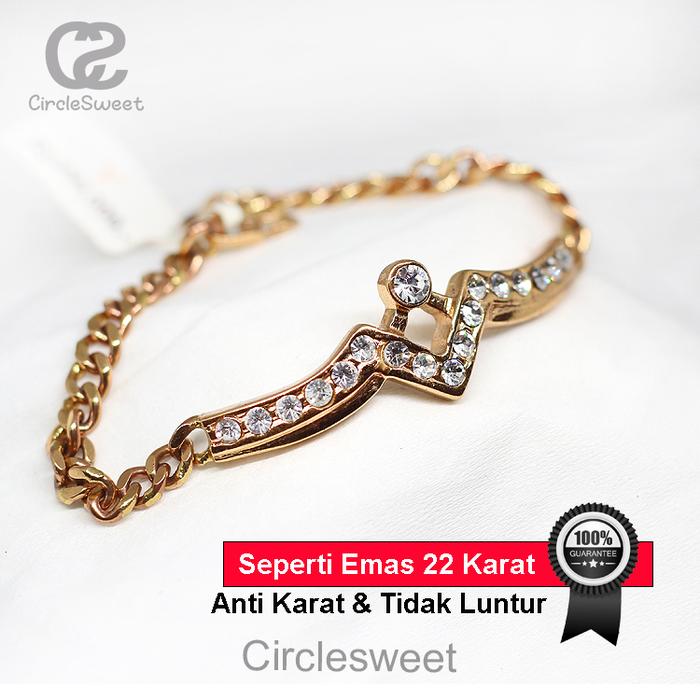 Gelang Permata  Wanita SGT0414 - Anti Karat & Tidak Luntur | Kualitas Swasa Premium  Jewelry