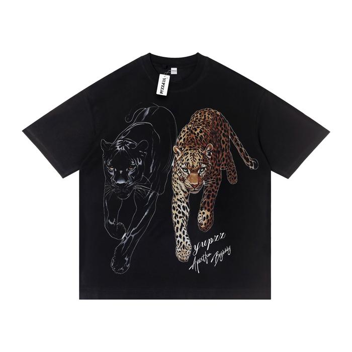 [COD] Kaos Oversized Macan Tutul Black T-shirt Oversize Pria Wanita - MACAN TUTUL BLACK 24S, M