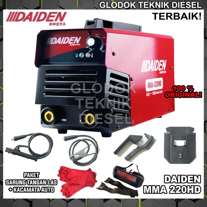DAIDEN Welding Machine MMA MMAi 220 HD HEAVY DUTY INVERTER TRAFO LAS MESIN LAS MMA220HD MMA220