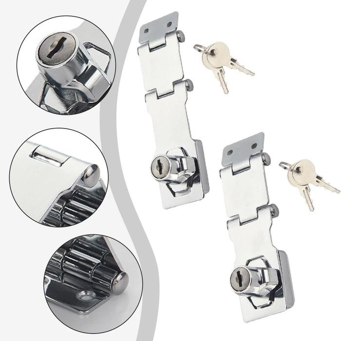 Overpal Plat Tebal Stainless Hasp Lock Satin