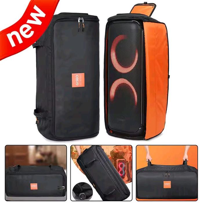 Tas Pelindung Luar Ruangan untuk JBL PartyBox 710, Tas Penyimpanan Lipat Tahan Air dengan Kantong Ja