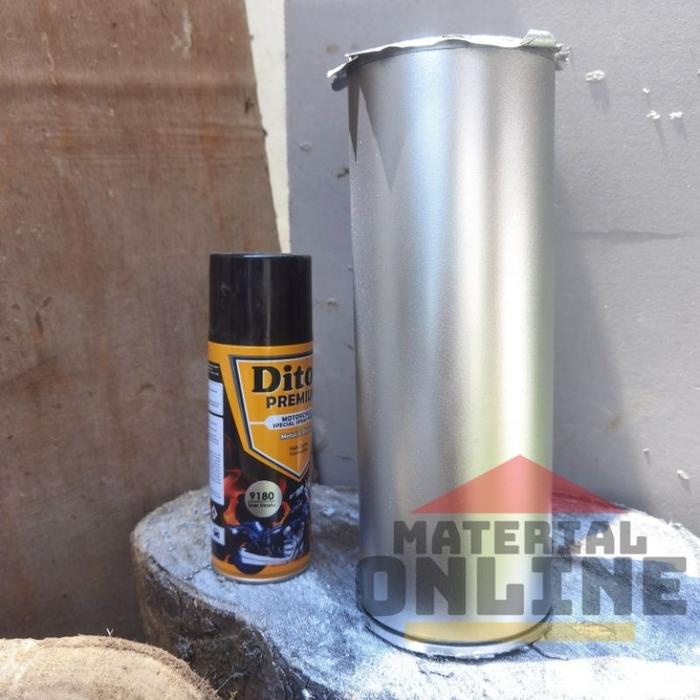 Pilox DITON PREMIUM Silver Metallic 9180 Silver Metalik Sparkling Cat Semprot Pylox 400cc 400 cc