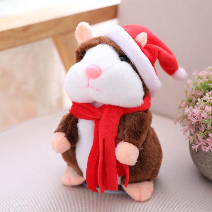 Lucu Berbicara Hamster Tikus Berjalan Berbicara Boneka Hewan Mewah