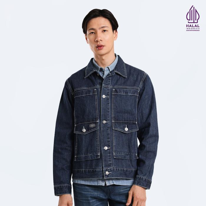 Used 1968 - Arkana Jacket Jeans Trucker Pria Boxy Fit Casual
