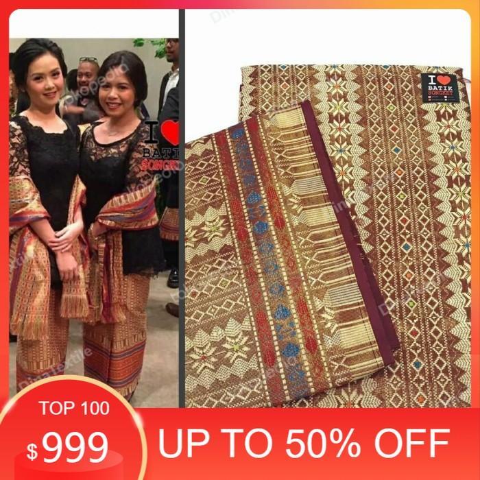 Kain Songket Stelan Rok + Selendang | Bahan Songket Thailand Stelan