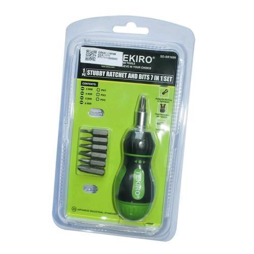 OBENG RATCHET SET 7 IN 1 STUBBY TEKIRO