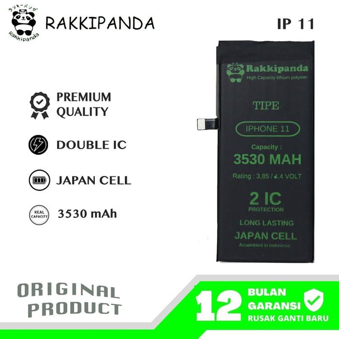 R/K- BATTERY RakkiPanda FOR IPHONE 11 Batre Batrai Baterai