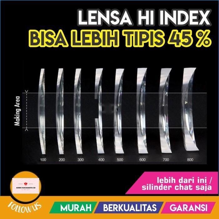 LENSA MINUS HI INDEX TIPIS BIASA
