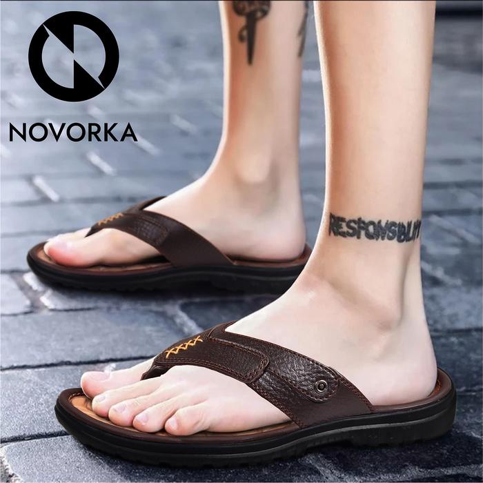 NOVORKA - Sendal Jepit Pria Casual MAX FASHION CALM on Style Sandal Shoes Japit - V12 Kasual Japit