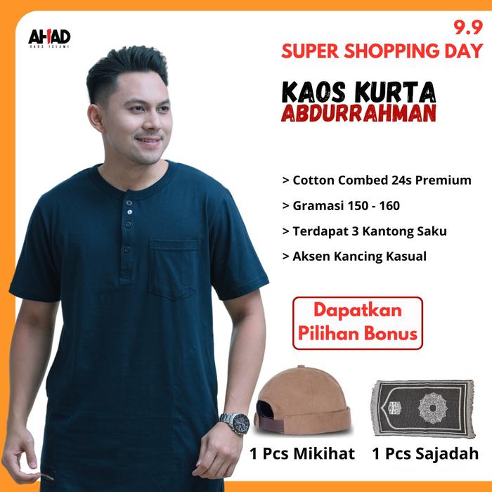 Gamis Abdurahman Kurta Premium Baju Muslim Tebal Koko Pria by Ahad Grup Kaos Dewasa