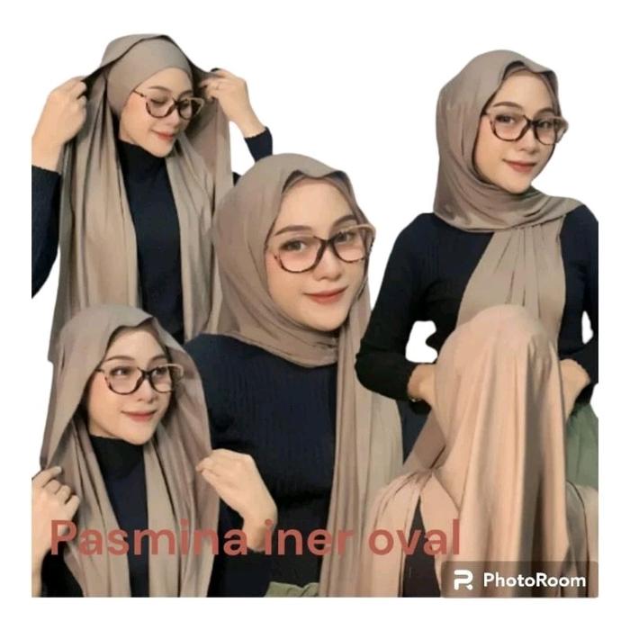 PASMINA INNER JERSEY OVALE BANDO | PASMINA INNER KAOS OVALE BANDO | PASHMINA INSTAN INNER JERSEY Pan