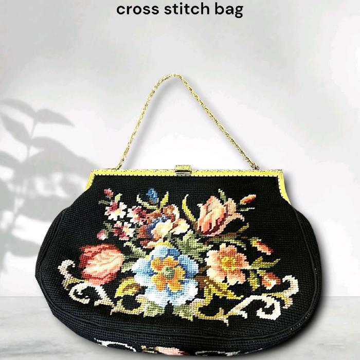Tas Vintage Antik Motif Bunga