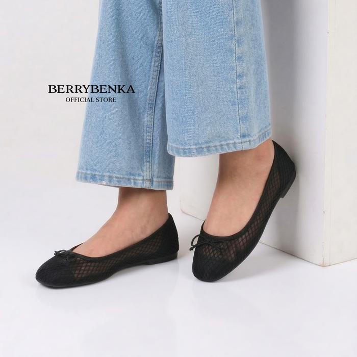 Berrybenka - Sepatu Flatshoes Comfy Wanita Sofia Mashina Mesh Flat Jaring Bahan Mesh