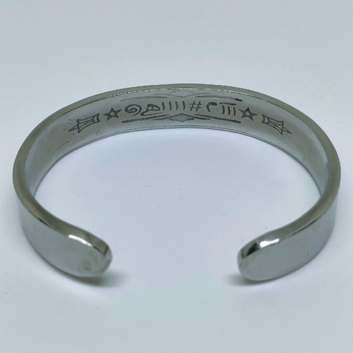 Gelang Stainless Besi Putih Rajah Sulaiman Di Dalam Bracelets