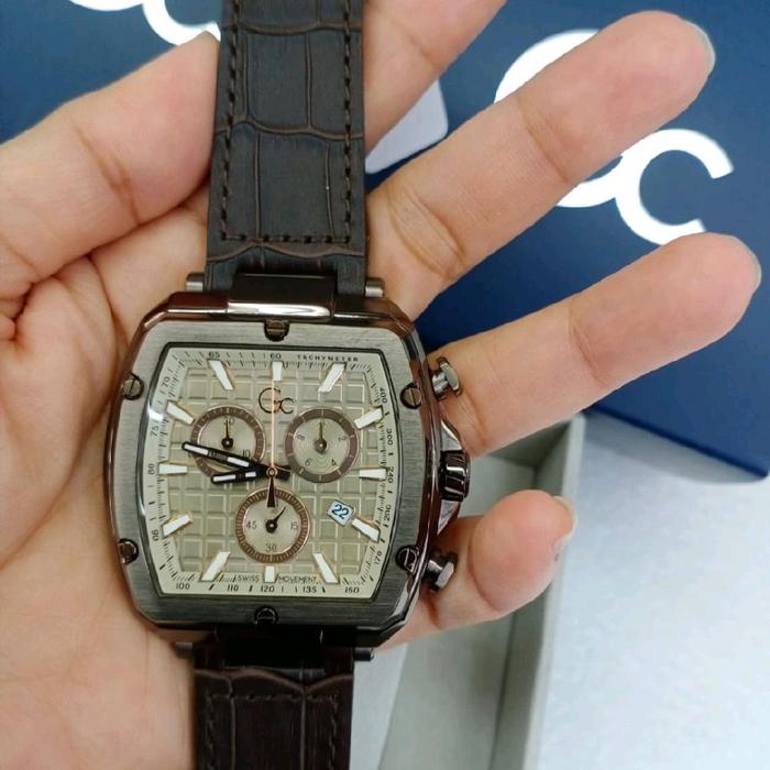 Jam Tangan Pria GC GUESS COLLECTION Y83008G1MF Original Resmi Kulit