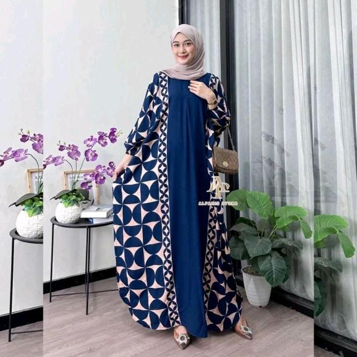 KINANA Kaftan CLAUDIA Busui Super Jumbo Batik Rayon Premium Adem Tebal Nyaman Lengan Panjang Kelelaw