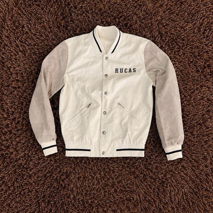 RUCAS PYTHON LEATHER WHITE JACKET
