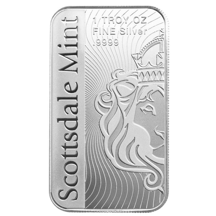 Scottsdale Silver Bar - Vortex - Fine Silver 1 oz - Perak yang cocok untuk koleksi