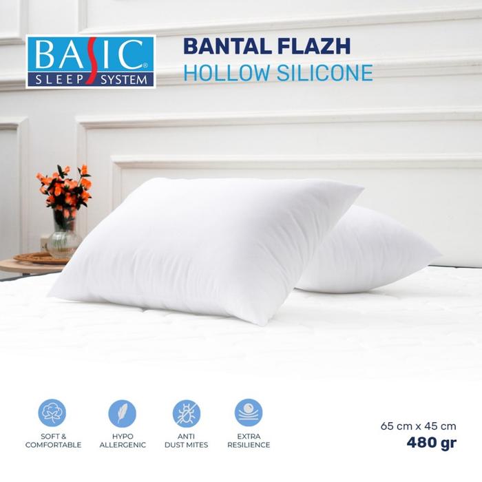 BASIC Springbed Bantal Hotel Hollow Silicon Flazh