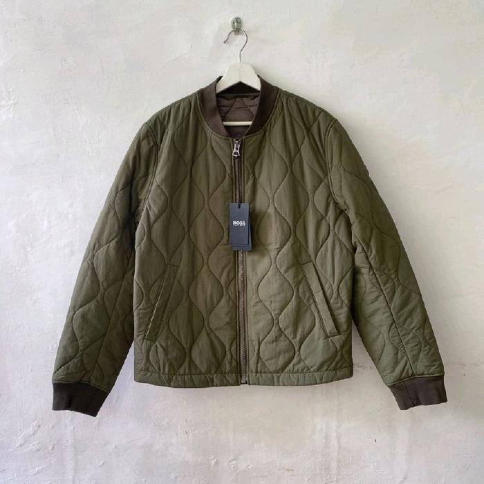 JACKET PRIA - BOMBER OKENZIE QUALITED DARJ GREEN BY 'HB' ORIGINAL AUTHENTIC