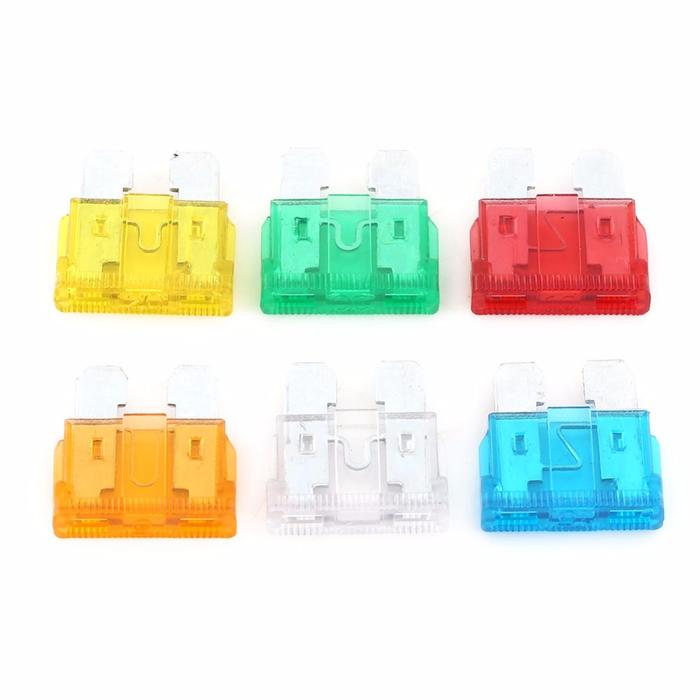 6 Way Circuit Blade Fuse Box Block Holder With LED Warning Light Kit