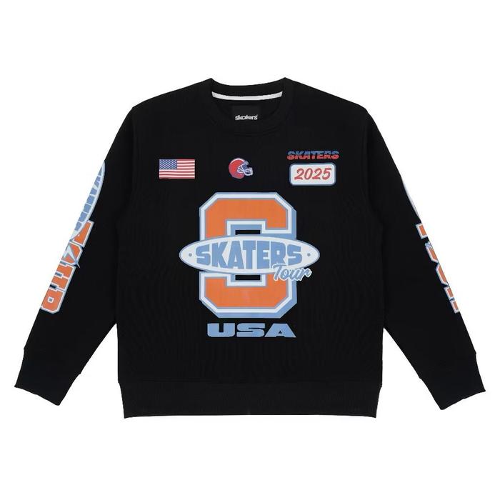 CREWNECK SKATERS USA BLACK YB026